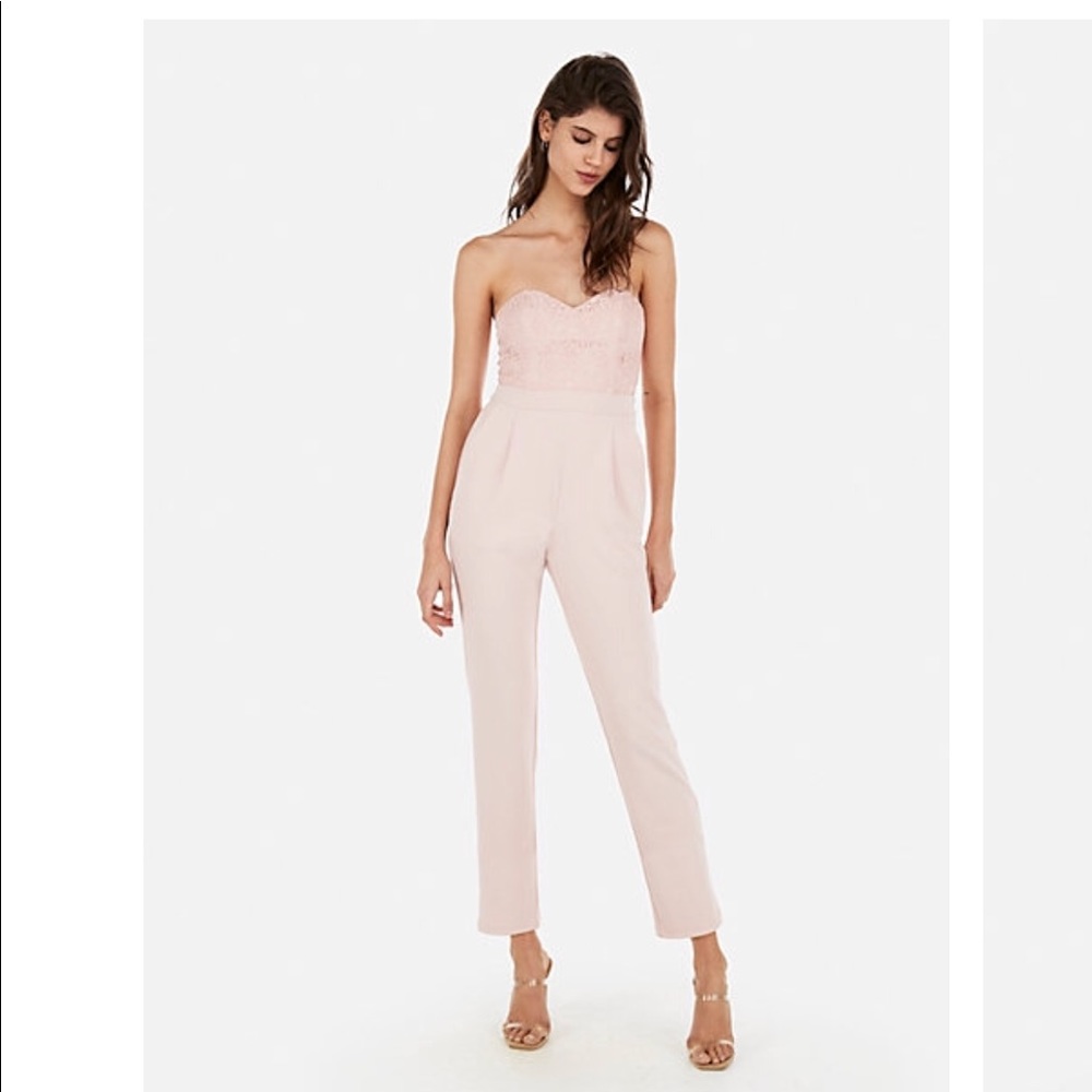 Express Strapless Sweetheart Jumpsuit